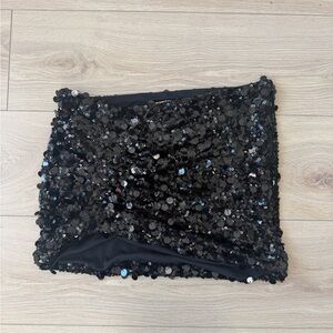 Show Me Your MuMu Black Sequin Skirt